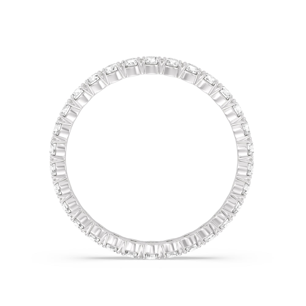 Classic Shared Prong Diamond Eternity Ring with Platinum / Lab / 1 Cut Diamond in 14KT Platinum / Lab / 1 view 2
