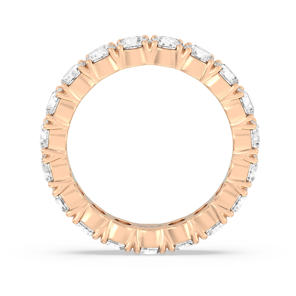 Classic Shared Prong Diamond Eternity Ring with 18KT Rose Gold / Lab / 3 5/8 Cut Diamond in 14KT Rose Gold / Lab / 3 5/8 view 2
