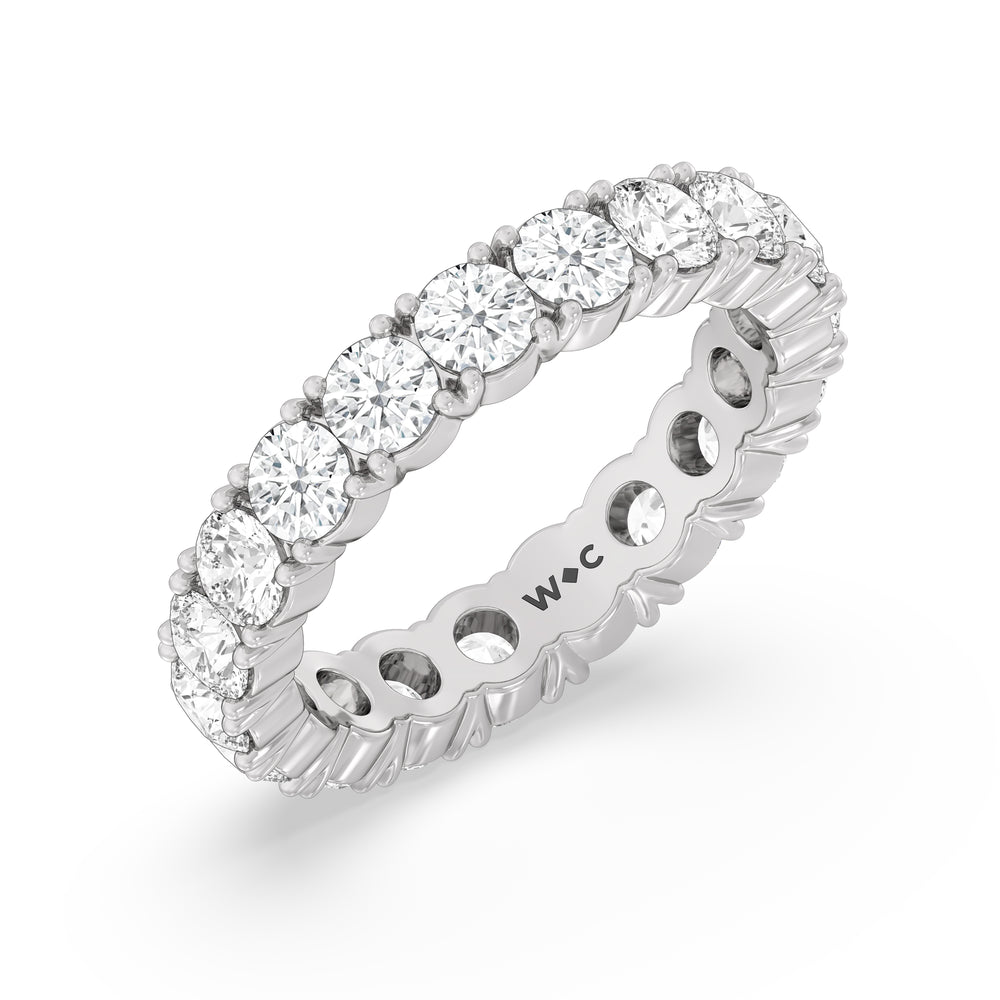 Classic Shared Prong Diamond Eternity Ring with Platinum / Lab / 3 5/8 Cut Diamond in 14KT Platinum / Lab / 3 5/8 view 3
