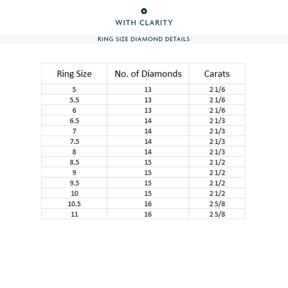 Trailing Pear Eternity Ring with 18KT Rose Gold / Natural / 2 1/3 Cut Diamond in 14KT Rose Gold / Natural / 2 1/3 view 4

