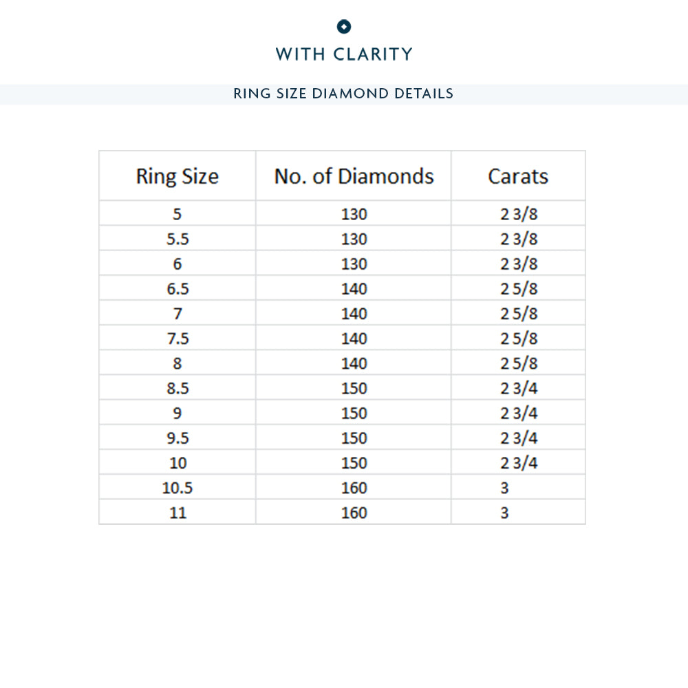 Round Halo Eternity Ring with Platinum / Natural / 2 5/8 Cut Diamond in 14KT Platinum / Natural / 2 5/8 view 4
