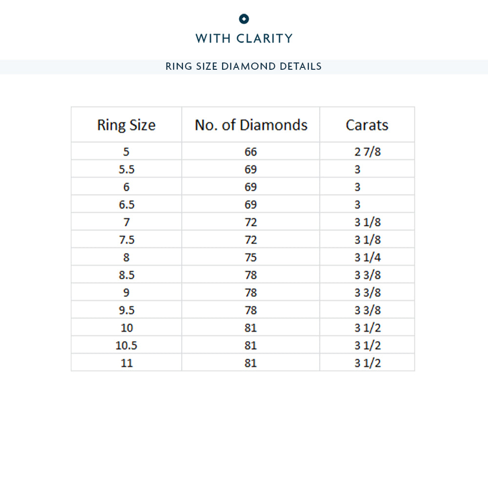 Oval Split Prong Studded Eternity Ring with Platinum / Natural / 3 1/8 Cut Diamond in 14KT Platinum / Natural / 3 1/8 view 4

