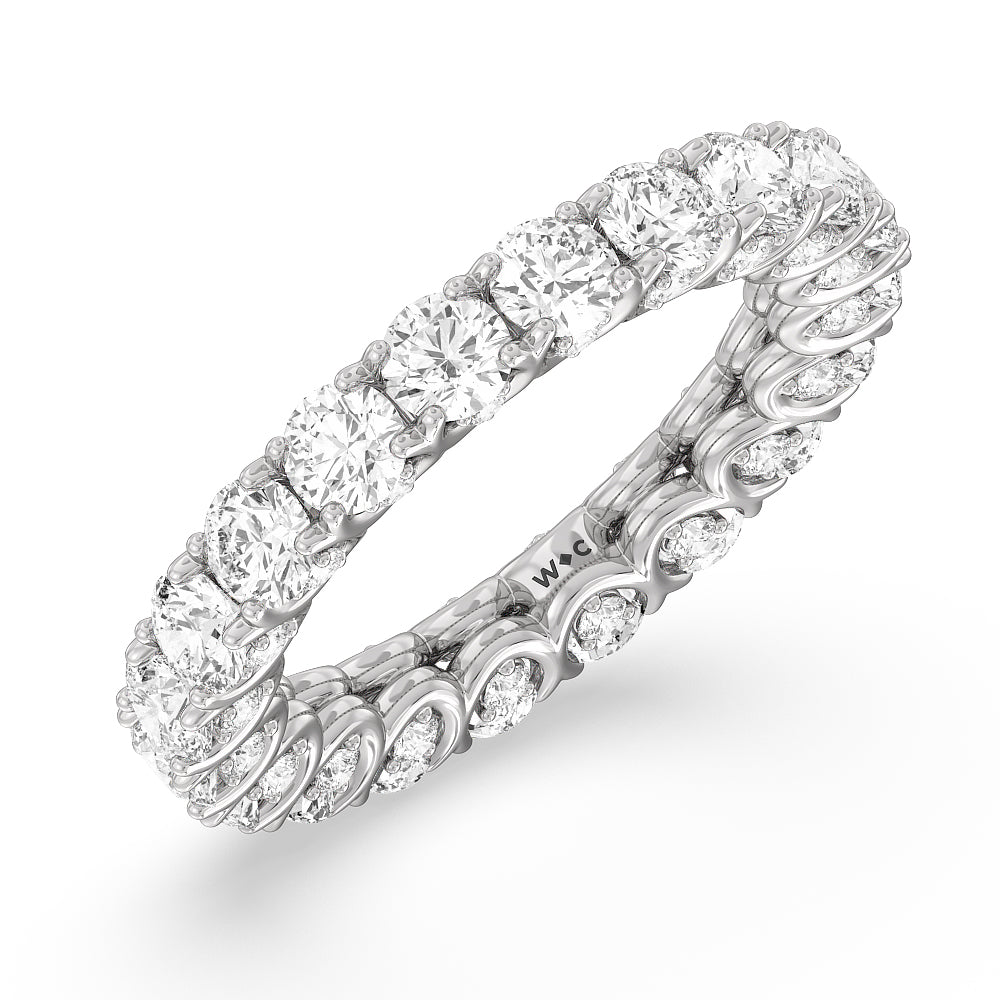 Split Prong Basket Eternity Ring with 14KT White Gold / Lab / 4 3/8 Cut Diamond in 14KT White Gold / Lab / 4 3/8 view 3
