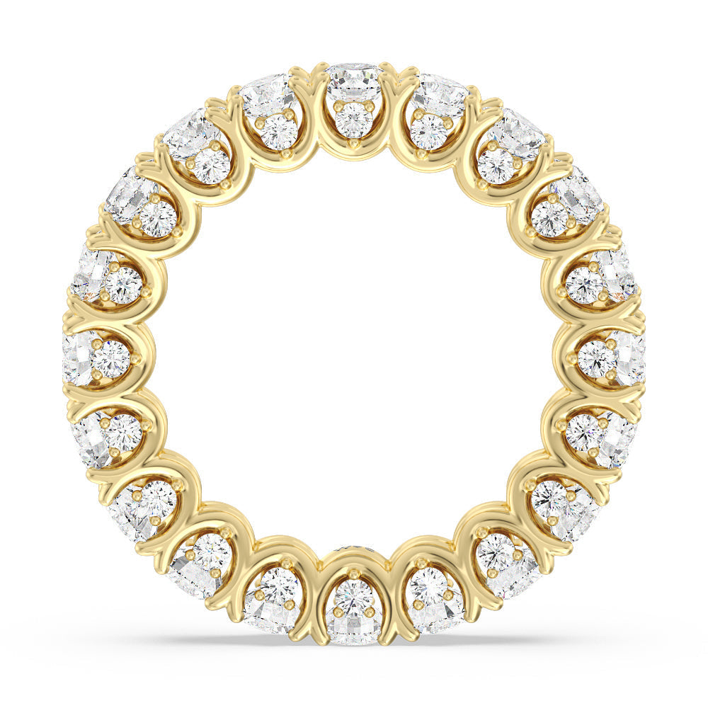 Split Prong Basket Eternity Ring with 14KT Yellow Gold / Lab / 4 3/8 Cut Diamond in 14KT Yellow Gold / Lab / 4 3/8 view 2
