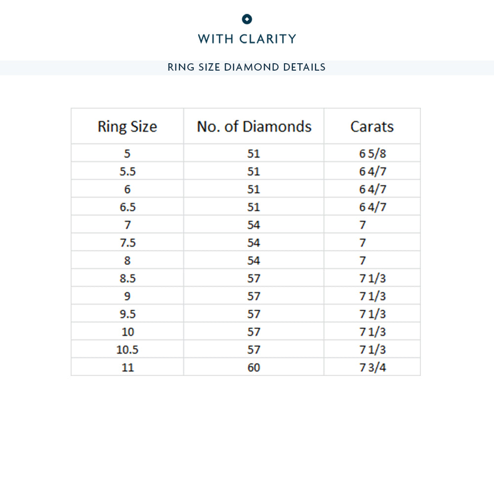 Split Prong Basket Eternity Ring with Platinum / Natural / 7 Cut Diamond in 14KT Platinum / Natural / 7 view 4
