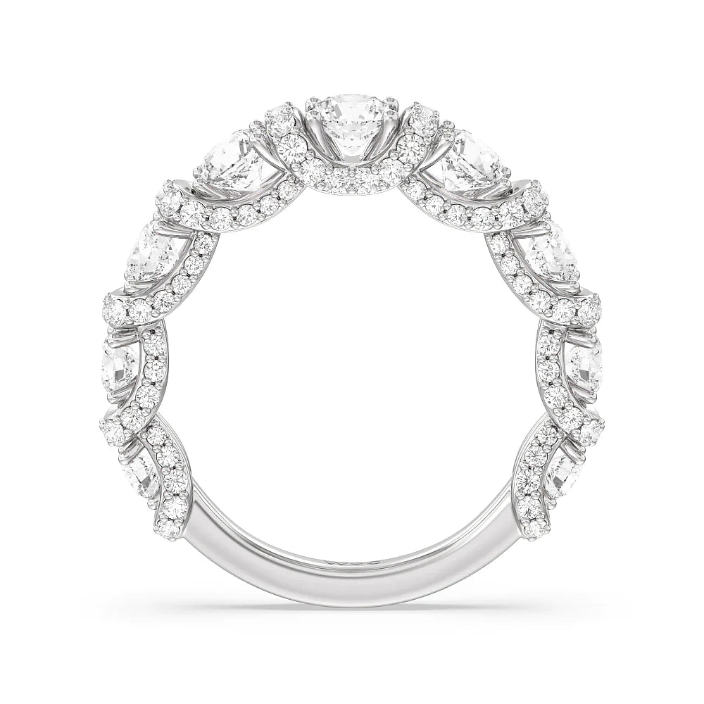 The Fulton Anniversary Ring (E+ VS+) with Platinum / Lab / 2 1/2 Cut Diamond in 14KT Platinum / Lab / 2 1/2 view 5
