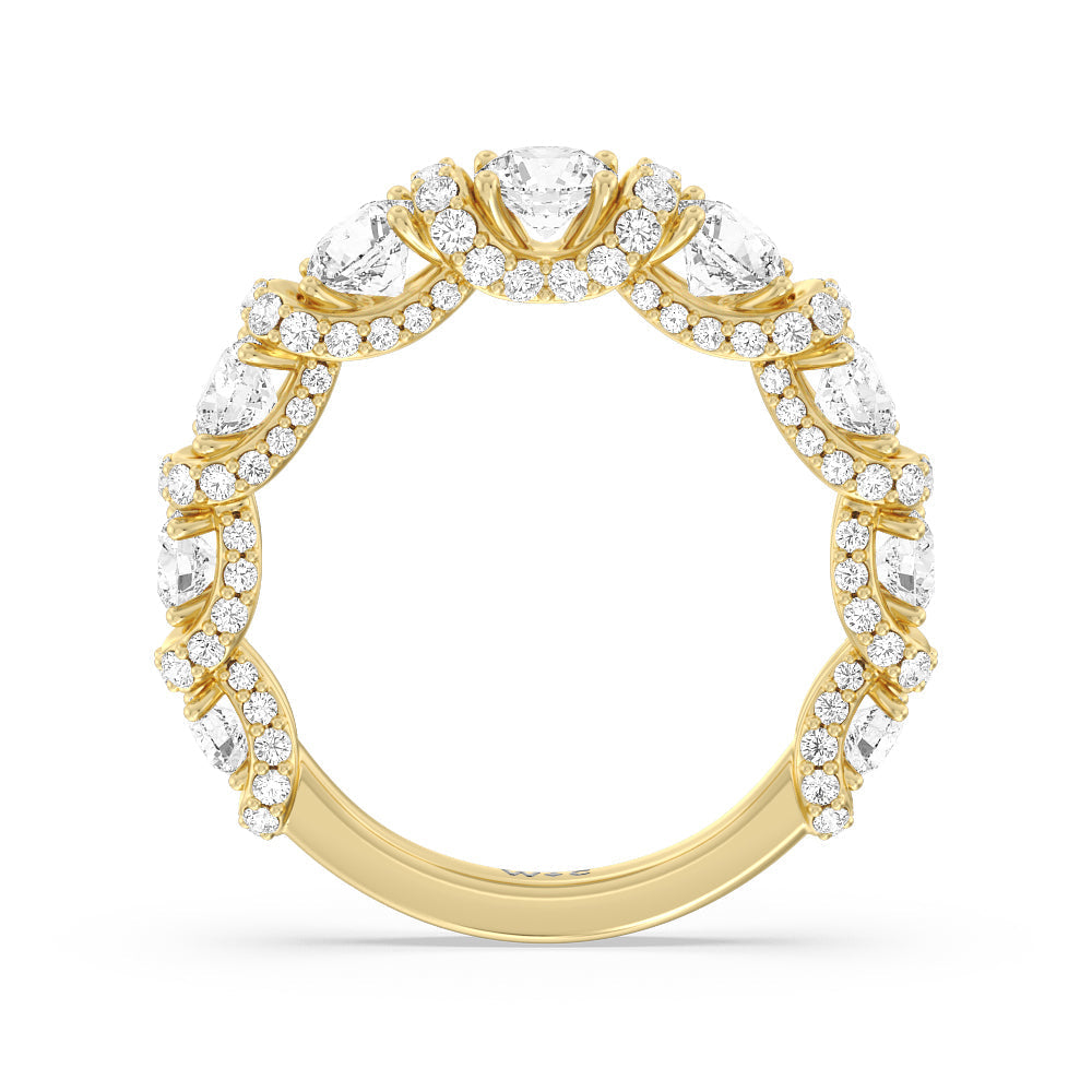 The Crown Anniversary Ring (F/G SI+) with 18KT Yellow Gold / Natural / 2 1/2 Cut Diamond in 14KT Yellow Gold / Natural / 2 1/2 view 5

