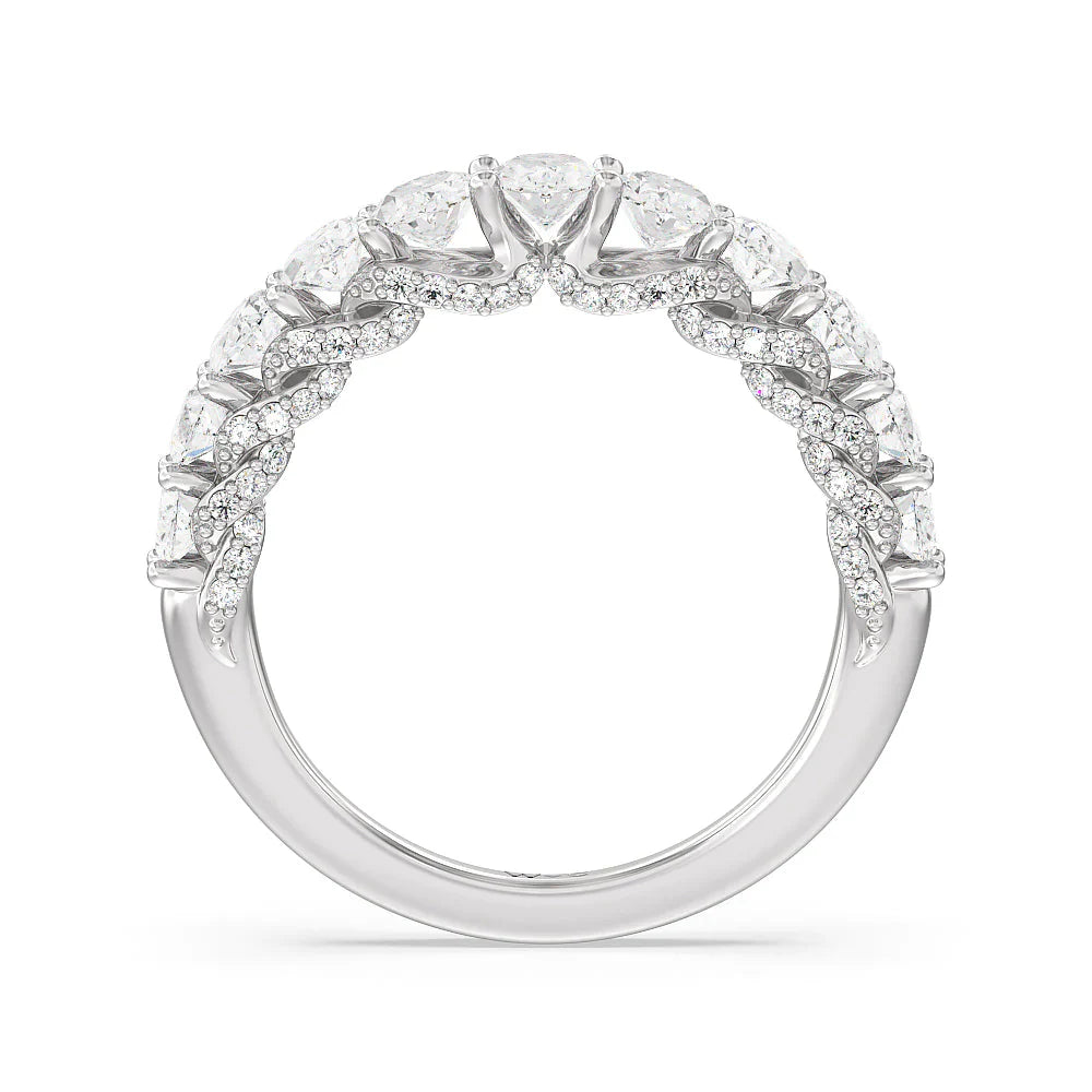 The Regal Anniversary Ring (E+ VS+) with Platinum / Lab / 2 5/8 Cut Diamond in 14KT Platinum / Lab / 2 5/8 view 2
