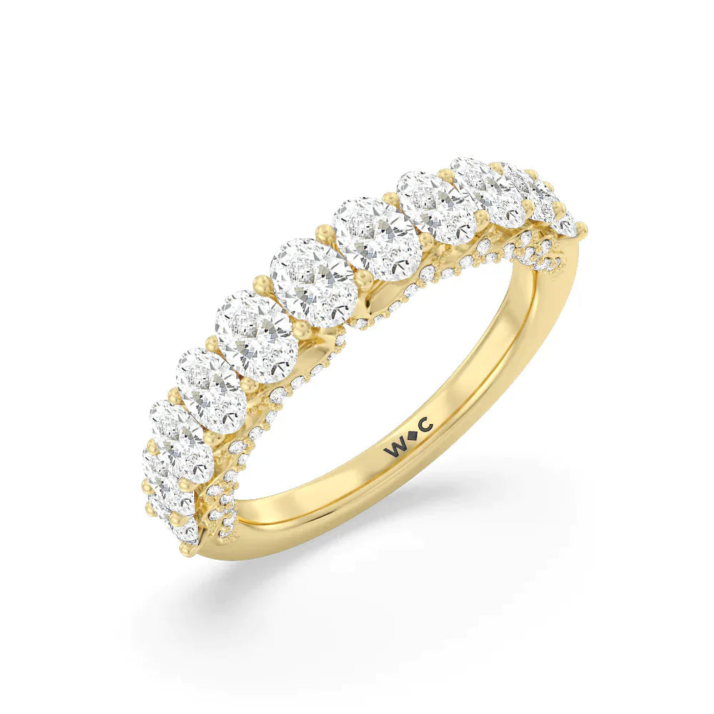 The Regal Anniversary Ring (E+ VS+) with 18KT Yellow Gold / Lab / 2 5/8 Cut Diamond in 14KT Yellow Gold / Lab / 2 5/8 view 3
