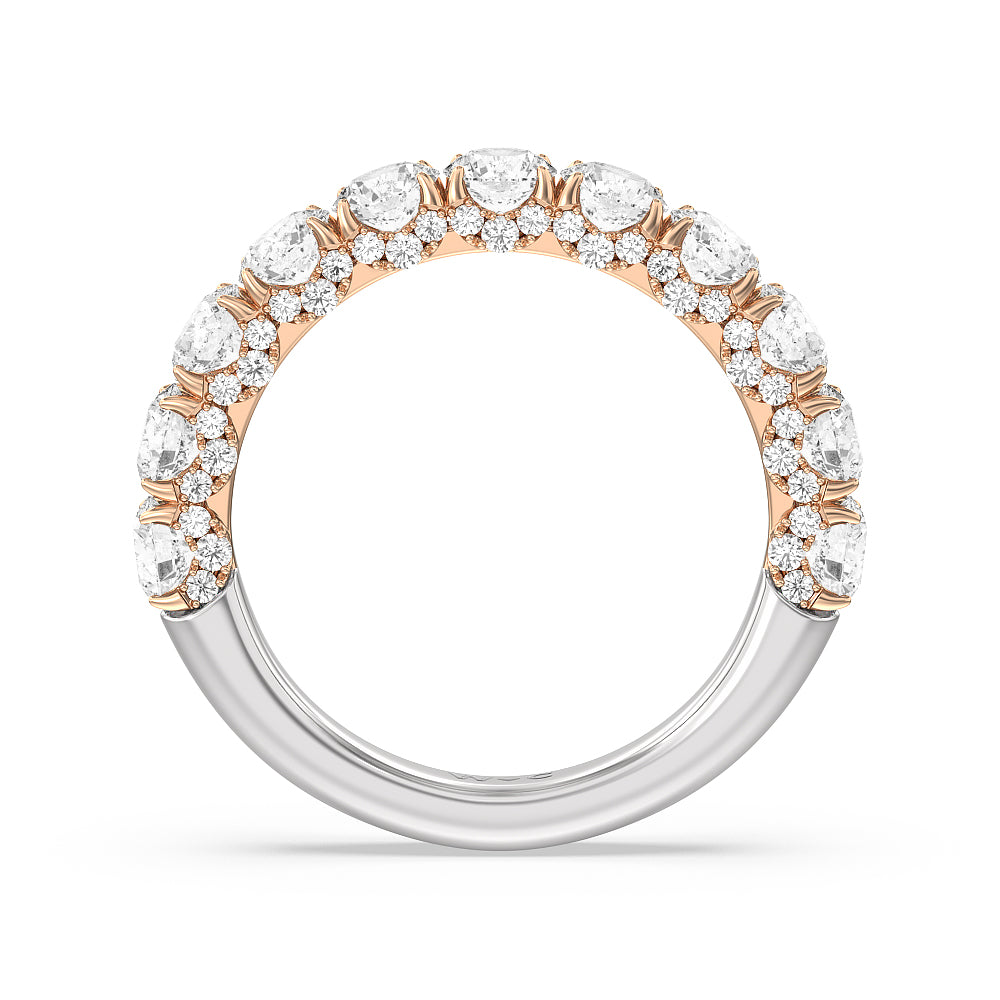 The Philharmonic Anniversary Ring with 18KT White & Rose Gold / Natural / 2 1/2 Cut Diamond in 14KT White & Rose Gold / Natural / 2 1/2 view 4
