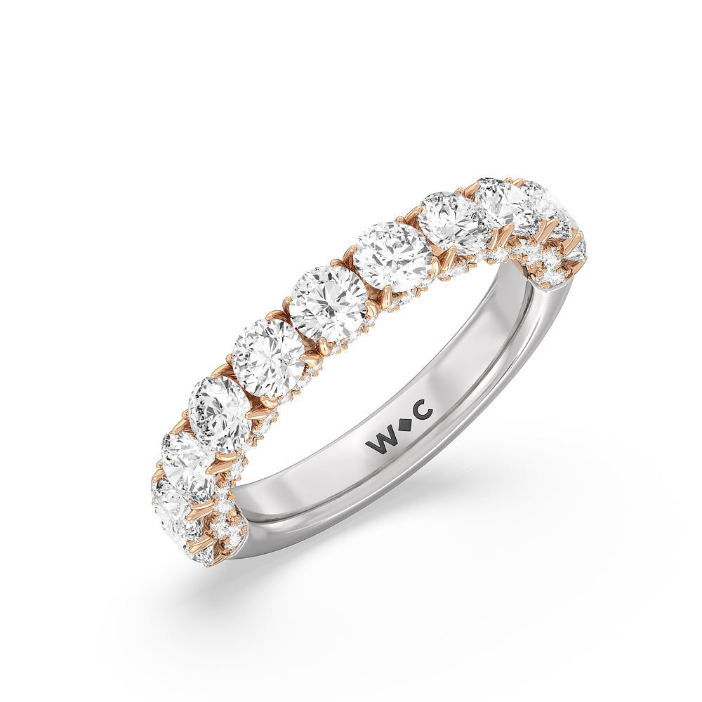 The Philharmonic Anniversary Ring with 18KT White & Rose Gold / Natural / 2 1/2 Cut Diamond in 14KT White & Rose Gold / Natural / 2 1/2 view 5
