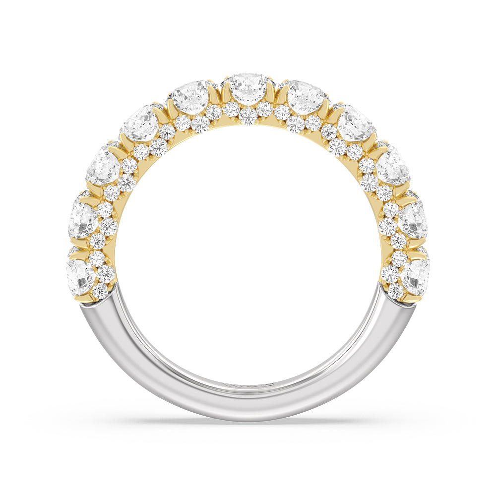 The Philharmonic Anniversary Ring with 18KT White & Yellow Gold / Natural / 2 1/2 Cut Diamond in 14KT White & Yellow Gold / Natural / 2 1/2 view 4
