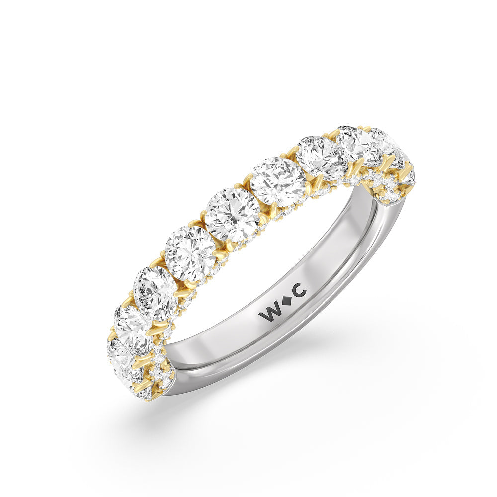 The Philharmonic Anniversary Ring with 18KT White & Yellow Gold / Natural / 2 1/2 Cut Diamond in 14KT White & Yellow Gold / Natural / 2 1/2 view 5
