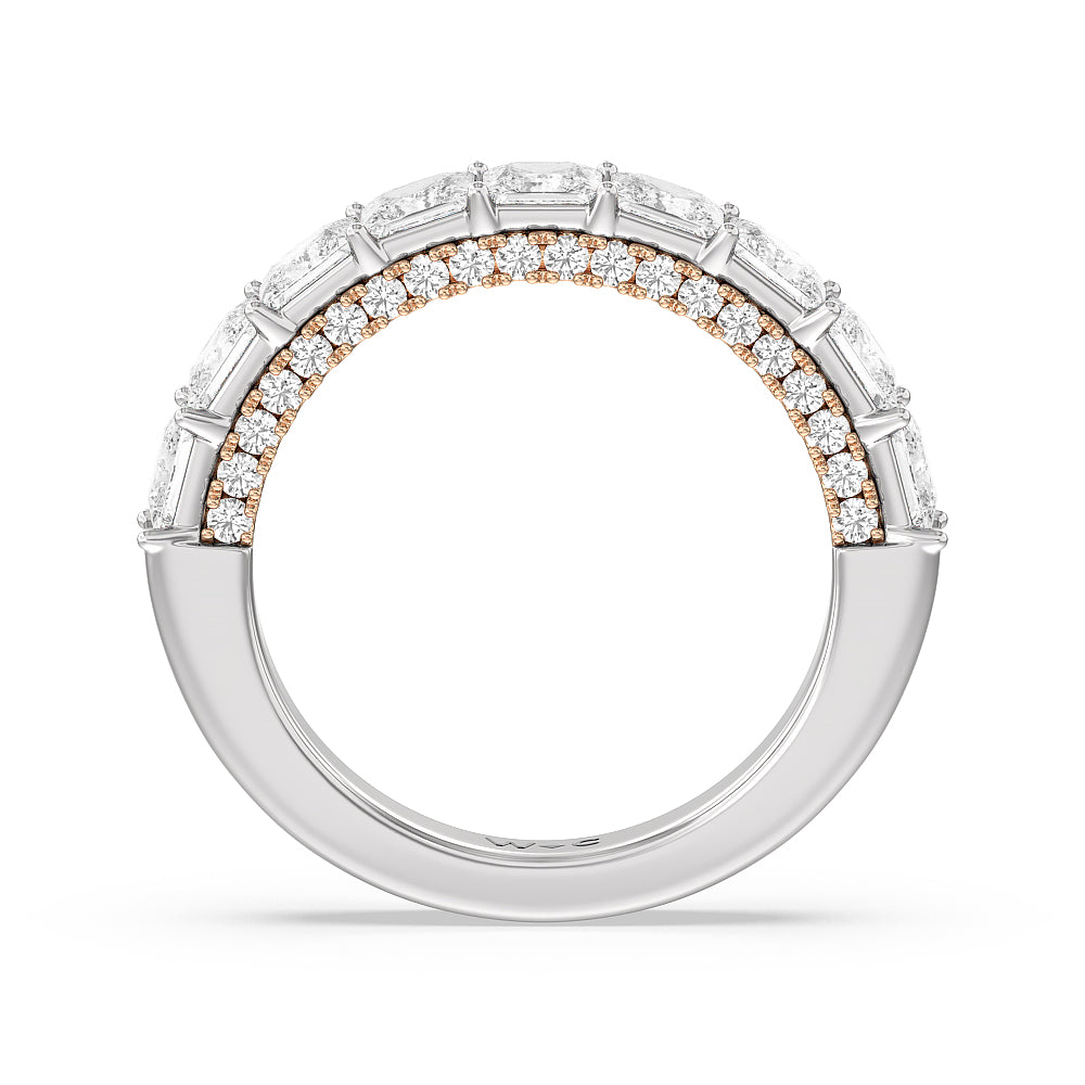 The Palace Anniversary Ring with 18KT White & Rose Gold / Natural / 3 1/4 Cut Diamond in 14KT White & Rose Gold / Natural / 3 1/4 view 4
