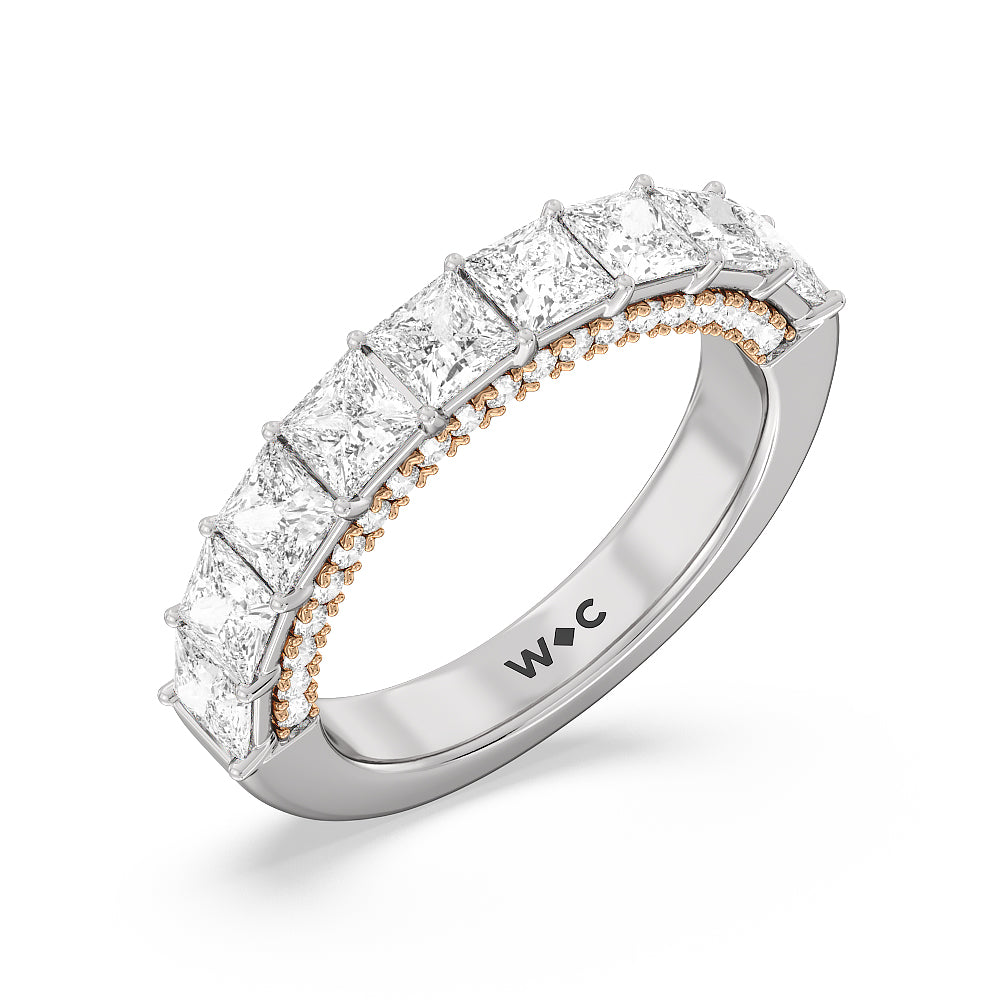 The Palace Anniversary Ring with 18KT White & Rose Gold / Natural / 3 1/4 Cut Diamond in 14KT White & Rose Gold / Natural / 3 1/4 view 5
