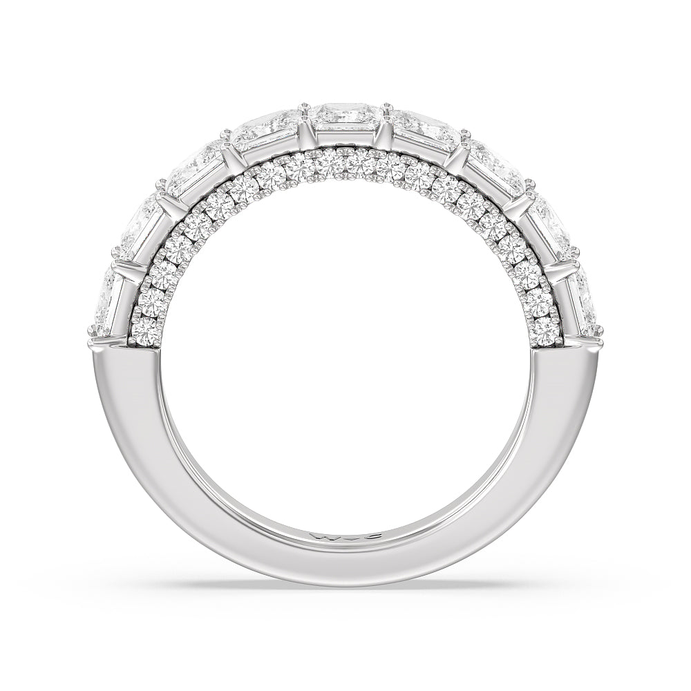 The Palace Anniversary Ring with Platinum / Natural / 3 1/4 Cut Diamond in 14KT Platinum / Natural / 3 1/4 view 4
