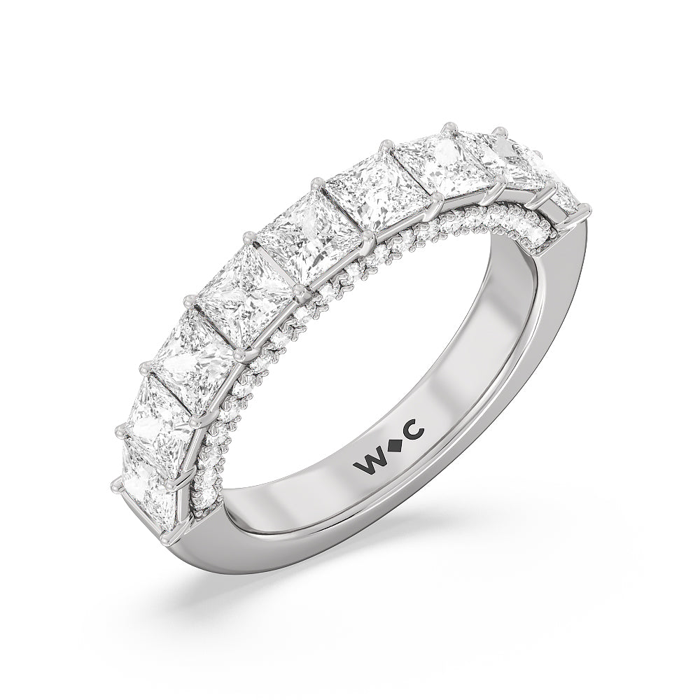 The Palace Anniversary Ring with Platinum / Natural / 3 1/4 Cut Diamond in 14KT Platinum / Natural / 3 1/4 view 5
