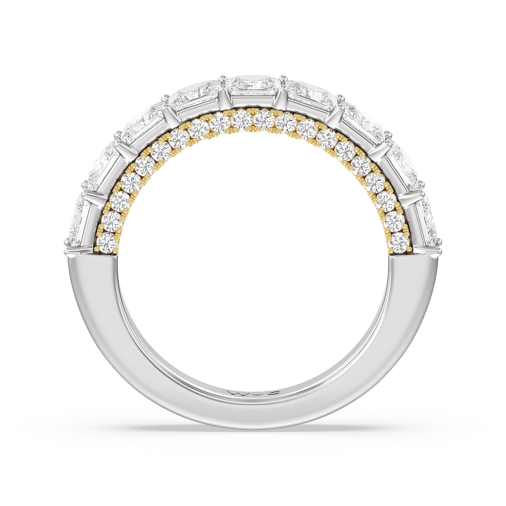 The Palace Anniversary Ring with 18KT White & Yellow Gold / Natural / 3 1/4 Cut Diamond in 14KT White & Yellow Gold / Natural / 3 1/4 view 4
