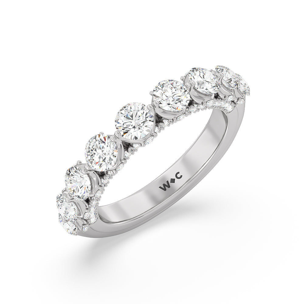 The Royalton Anniversary Ring with Platinum / Natural / 2 3/8 Cut Diamond in 14KT Platinum / Natural / 2 3/8 view 3

