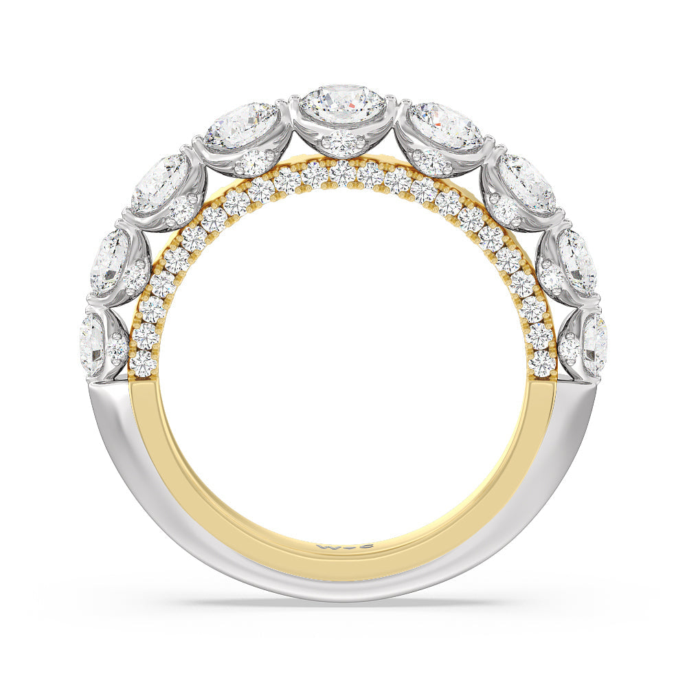 The Royalton Anniversary Ring with 18KT White & Yellow Gold / Natural / 2 3/8 Cut Diamond in 14KT White & Yellow Gold / Natural / 2 3/8 view 2
