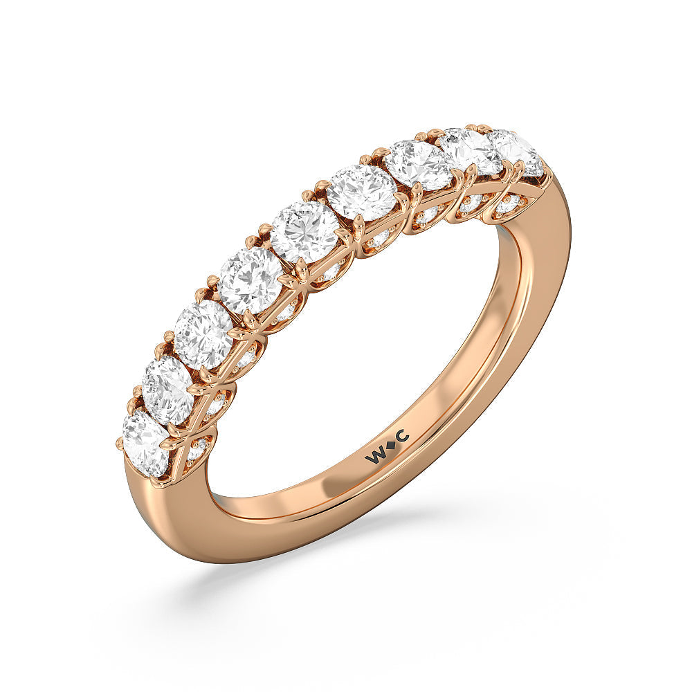 The Queens Anniversary Ring with 18KT Rose Gold / Natural / 1 Cut Diamond in 14KT Rose Gold / Natural / 1 view 3
