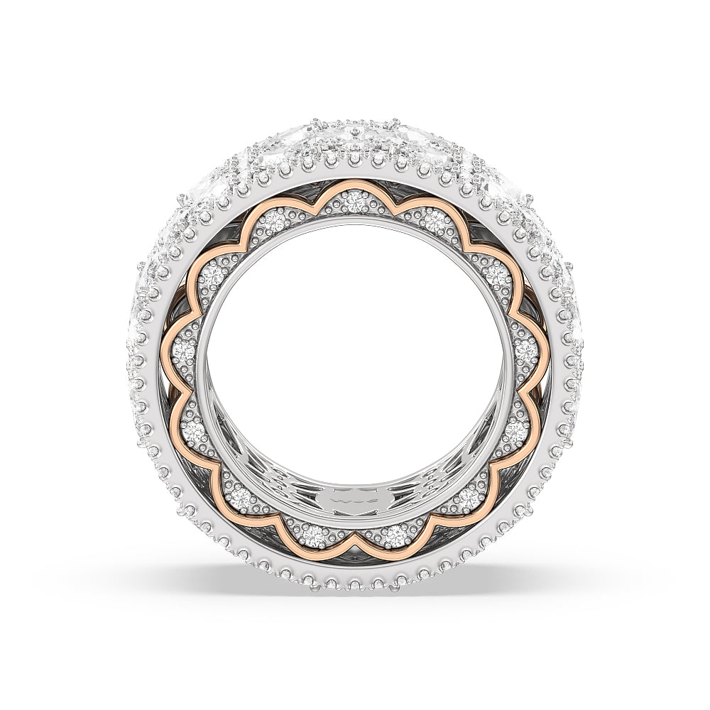 The Bergdorf Eternity Ring with 18KT White & Rose Gold / Natural / 8 1/4 Cut Diamond in 14KT White & Rose Gold / Natural / 8 1/4 view 3
