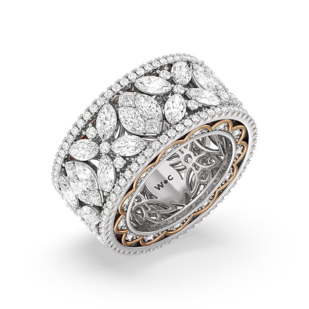 The Bergdorf Eternity Ring with 18KT White & Rose Gold / Natural / 8 1/4 Cut Diamond in 14KT White & Rose Gold / Natural / 8 1/4 view 4

