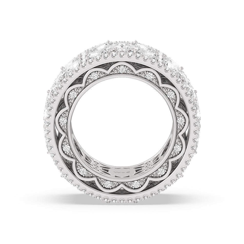 The Bergdorf Eternity Ring with Platinum / Natural / 8 1/4 Cut Diamond in 14KT Platinum / Natural / 8 1/4 view 3
