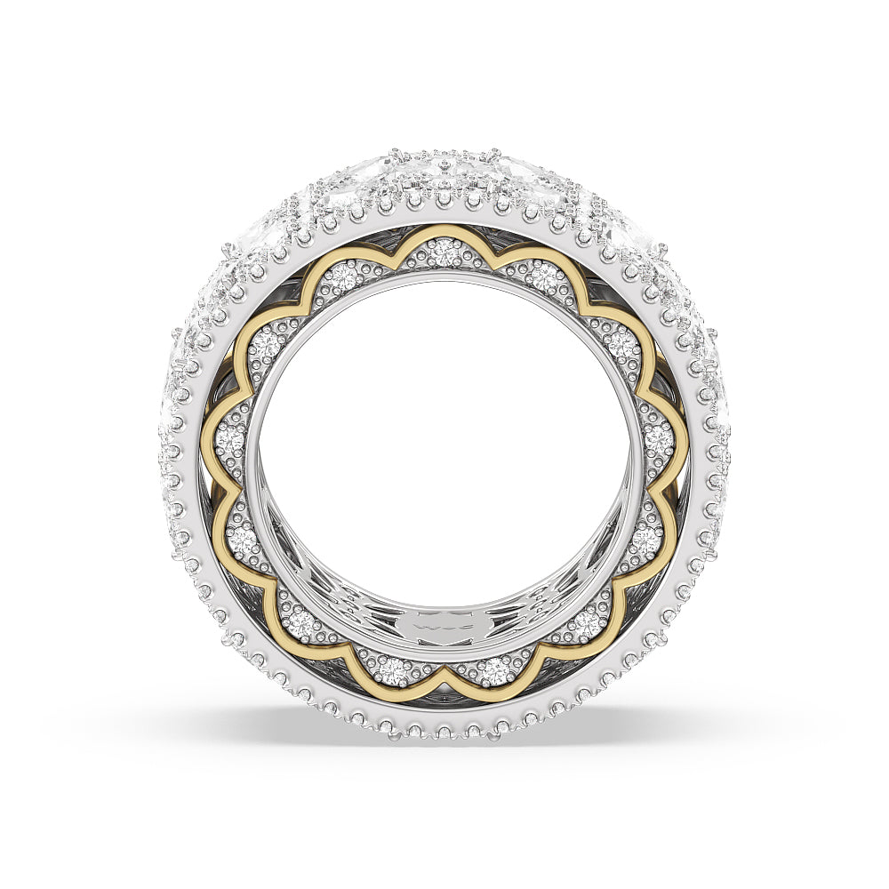 The Bergdorf Eternity Ring with 18KT White & Yellow Gold / Natural / 8 1/4 Cut Diamond in 14KT White & Yellow Gold / Natural / 8 1/4 view 3
