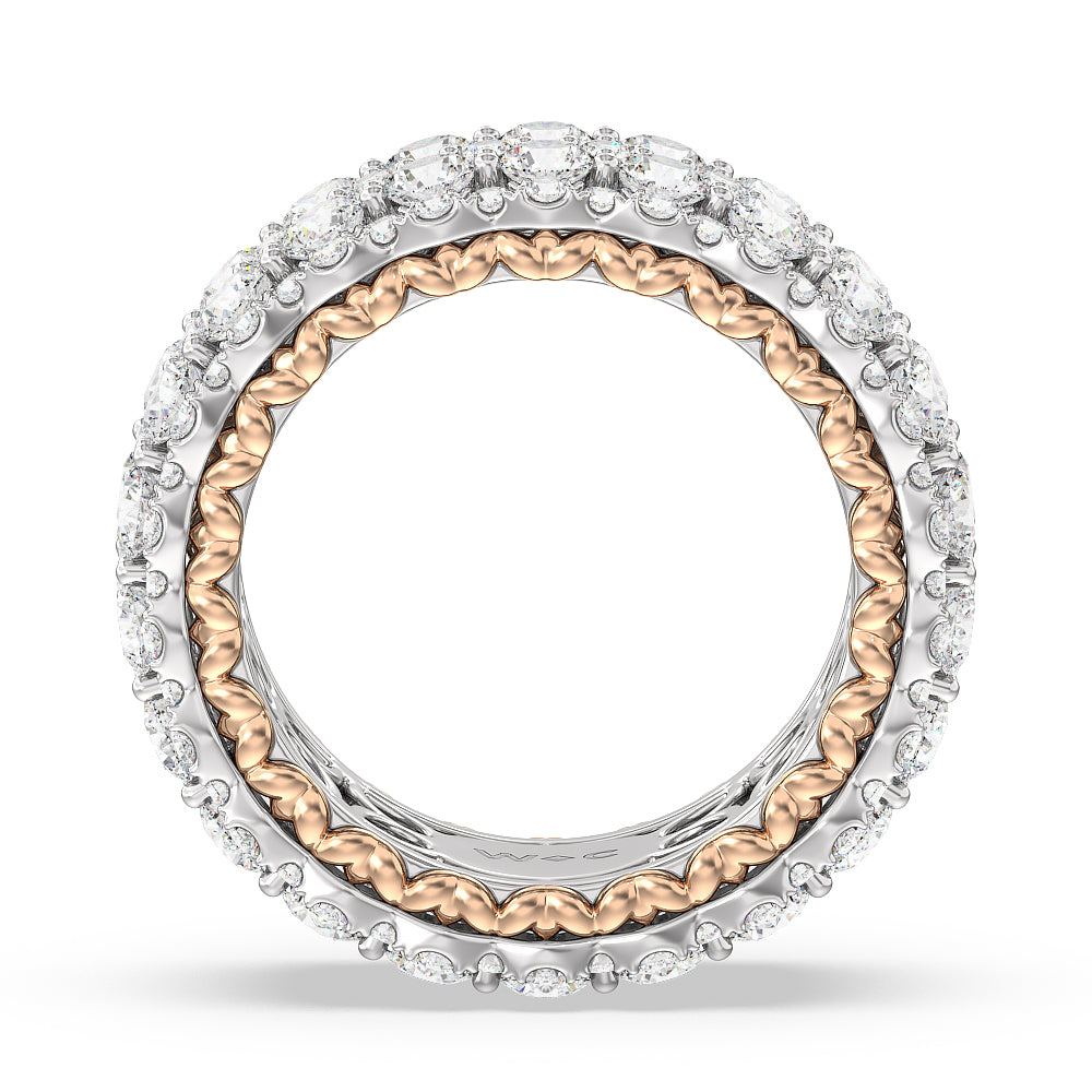 The Moxy Eternity Ring with 18KT White & Rose Gold / Natural / 6 3/8 Cut Diamond in 14KT White & Rose Gold / Natural / 6 3/8 view 2
