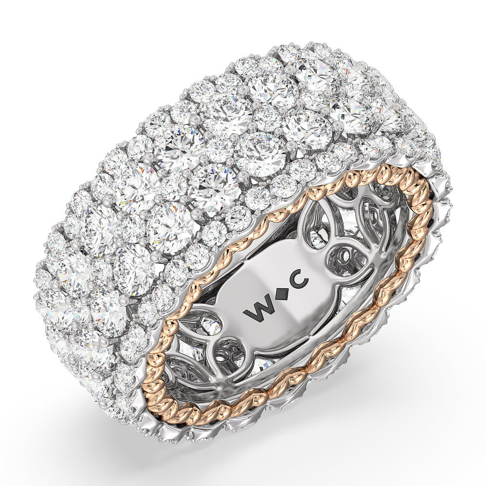 The Moxy Eternity Ring with 18KT White & Rose Gold / Natural / 6 3/8 Cut Diamond in 14KT White & Rose Gold / Natural / 6 3/8 view 3
