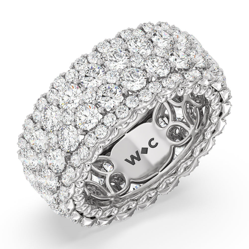 The Moxy Eternity Ring with Platinum / Natural / 6 3/8 Cut Diamond in 14KT Platinum / Natural / 6 3/8 view 3

