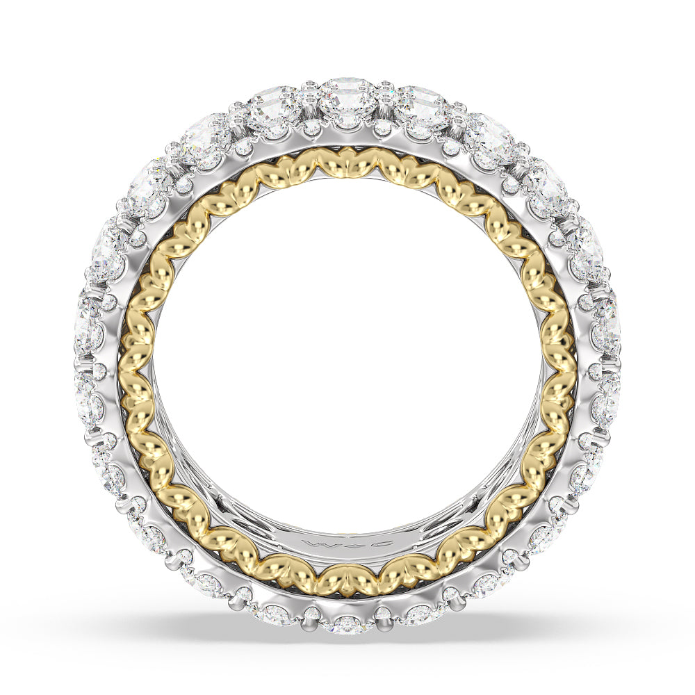 The Moxy Eternity Ring with 18KT White & Yellow Gold / Natural / 6 3/8 Cut Diamond in 14KT White & Yellow Gold / Natural / 6 3/8 view 2
