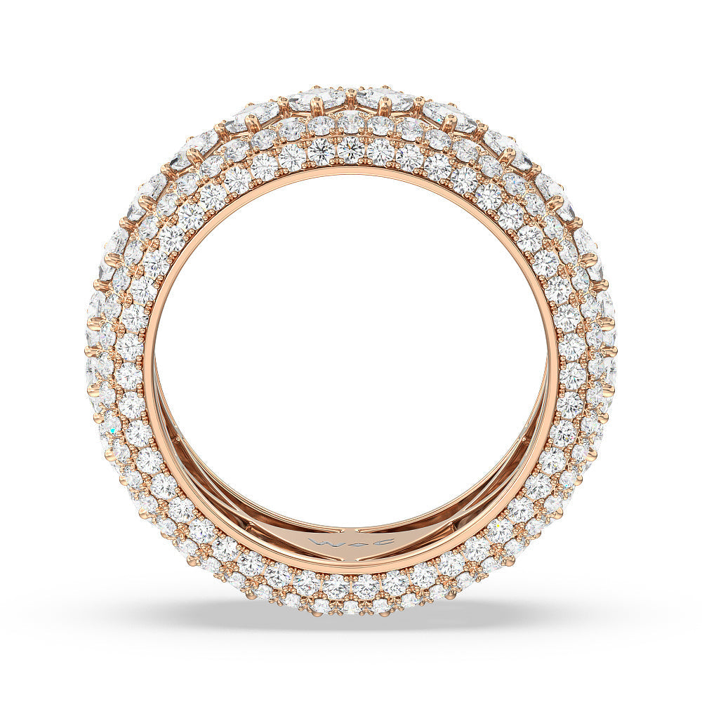 The Fashion Ring Eternity Ring with 18KT Rose Gold / Natural / 6 Cut Diamond in 14KT Rose Gold / Natural / 6 view 2

