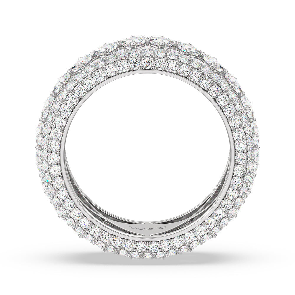 The Fashion Ring Eternity Ring with Platinum / Natural / 6 Cut Diamond in 14KT Platinum / Natural / 6 view 2
