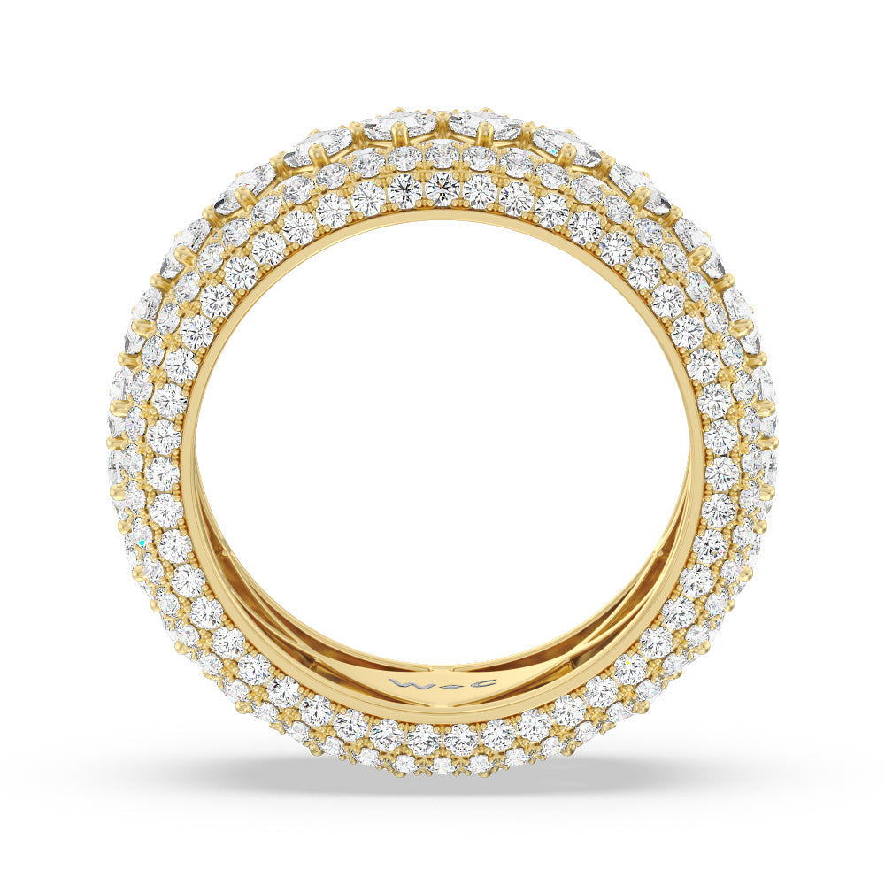 The Fashion Ring Eternity Ring with 18KT Yellow Gold / Natural / 6 Cut Diamond in 14KT Yellow Gold / Natural / 6 view 2
