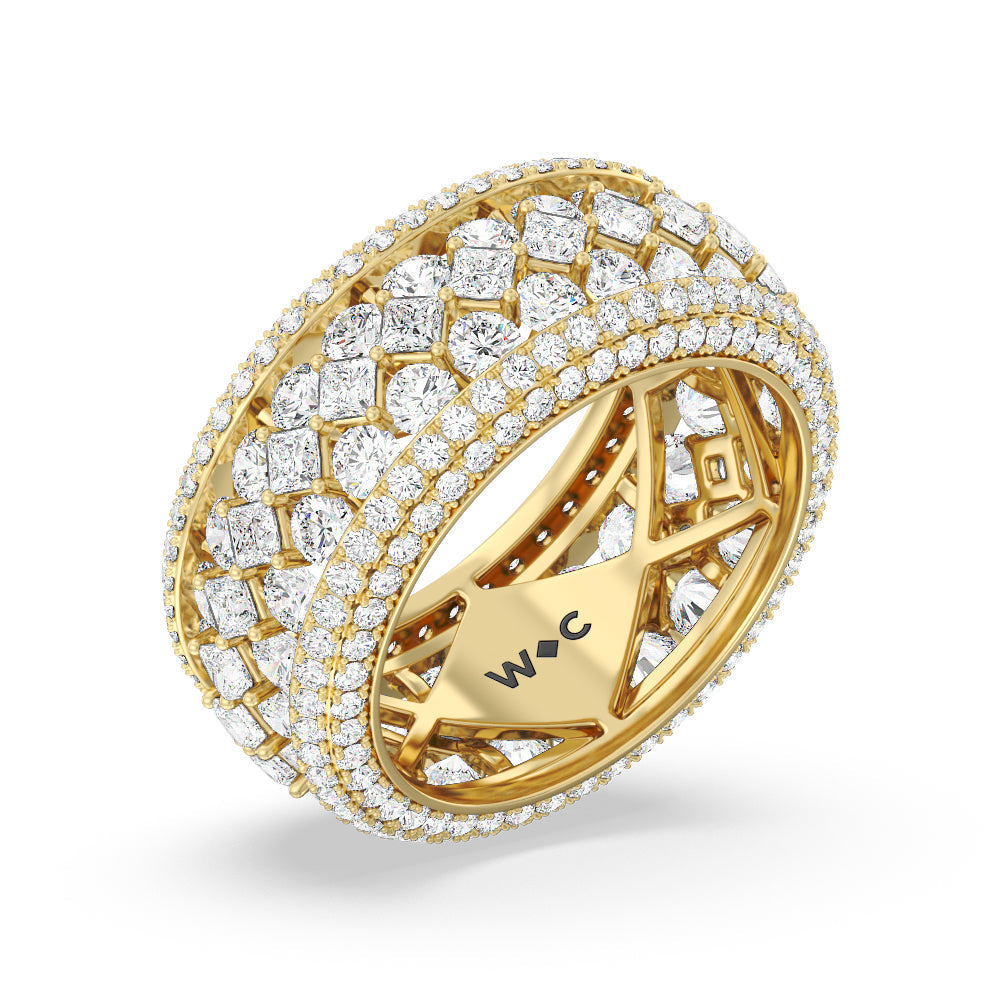 The Fashion Ring Eternity Ring with 18KT Yellow Gold / Natural / 6 Cut Diamond in 14KT Yellow Gold / Natural / 6 view 3
