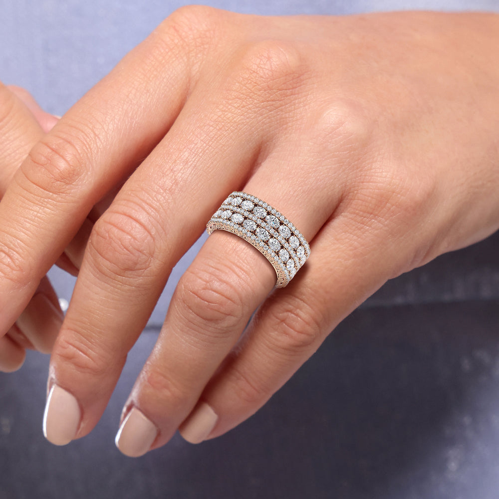 Model Wearing The Bowery Eternity Ring view