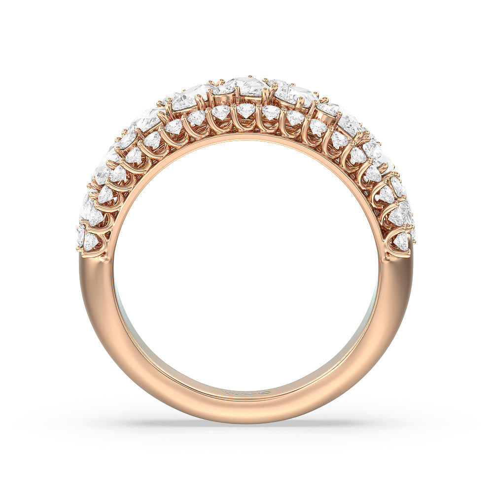 The Bond Anniversary Ring (G/H SI+) with 18KT Rose Gold / Natural / 2 1/4 Cut Diamond in 14KT Rose Gold / Natural / 2 1/4 view 2

