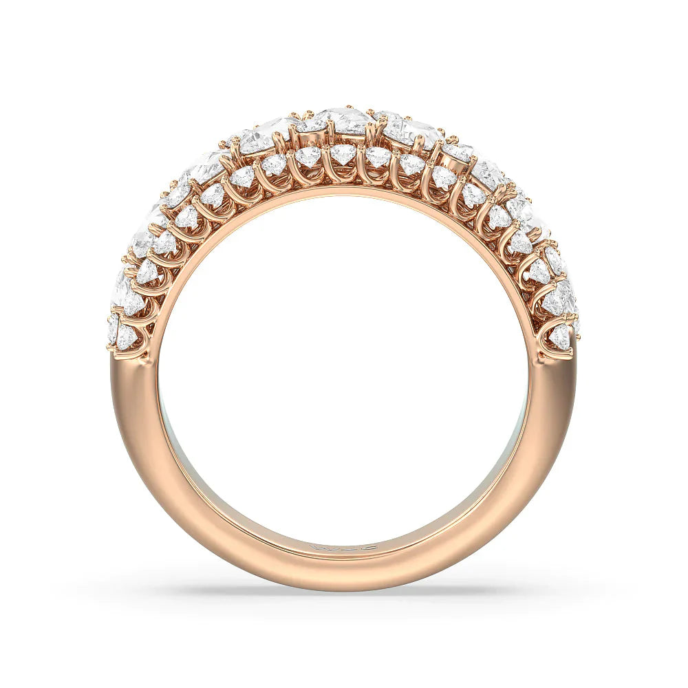 The Bond Anniversary Ring (E+ VS+) with 18KT Rose Gold / Lab / 2 1/4 Cut Diamond in 14KT Rose Gold / Lab / 2 1/4 view 2
