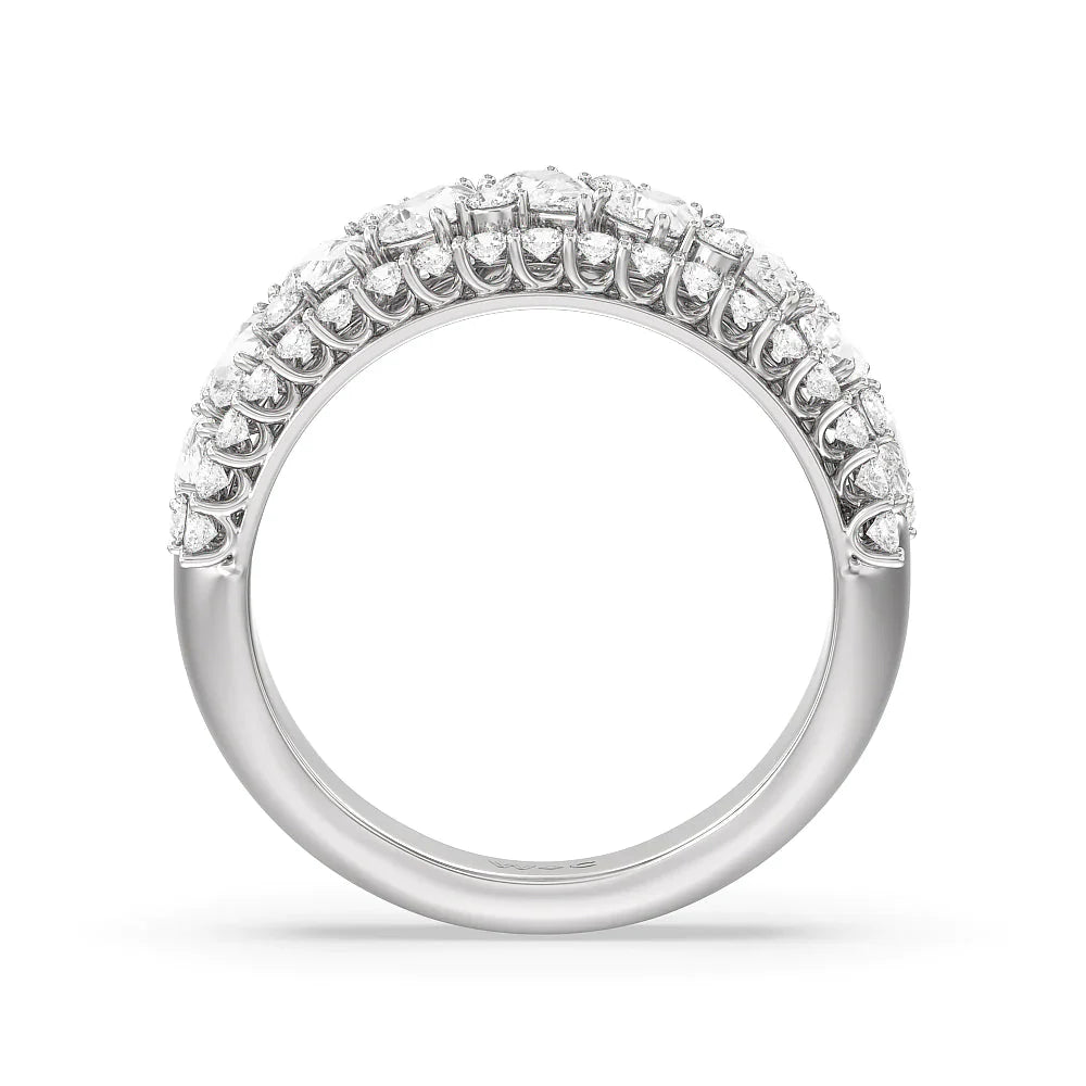 The Bond Anniversary Ring (E+ VS+) with Platinum / Lab / 2 1/4 Cut Diamond in 14KT Platinum / Lab / 2 1/4 view 2
