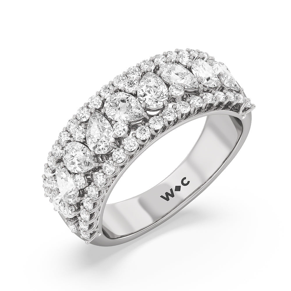 The Bond Anniversary Ring with Platinum / Natural / 2 1/4 Cut Diamond in 14KT Platinum / Natural / 2 1/4 view 3
