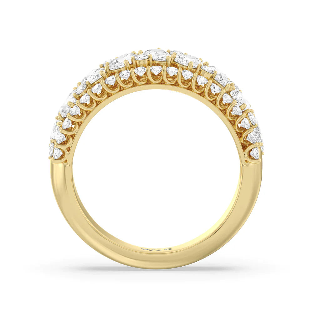 The Bond Anniversary Ring (E+ VS+) with 18KT Yellow Gold / Lab / 2 1/4 Cut Diamond in 14KT Yellow Gold / Lab / 2 1/4 view 2
