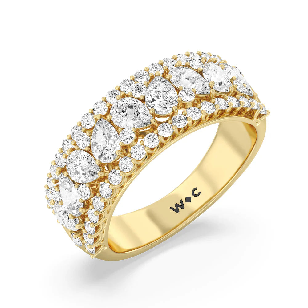 The Bond Anniversary Ring (E+ VS+) with 18KT Yellow Gold / Lab / 2 1/4 Cut Diamond in 14KT Yellow Gold / Lab / 2 1/4 view 3
