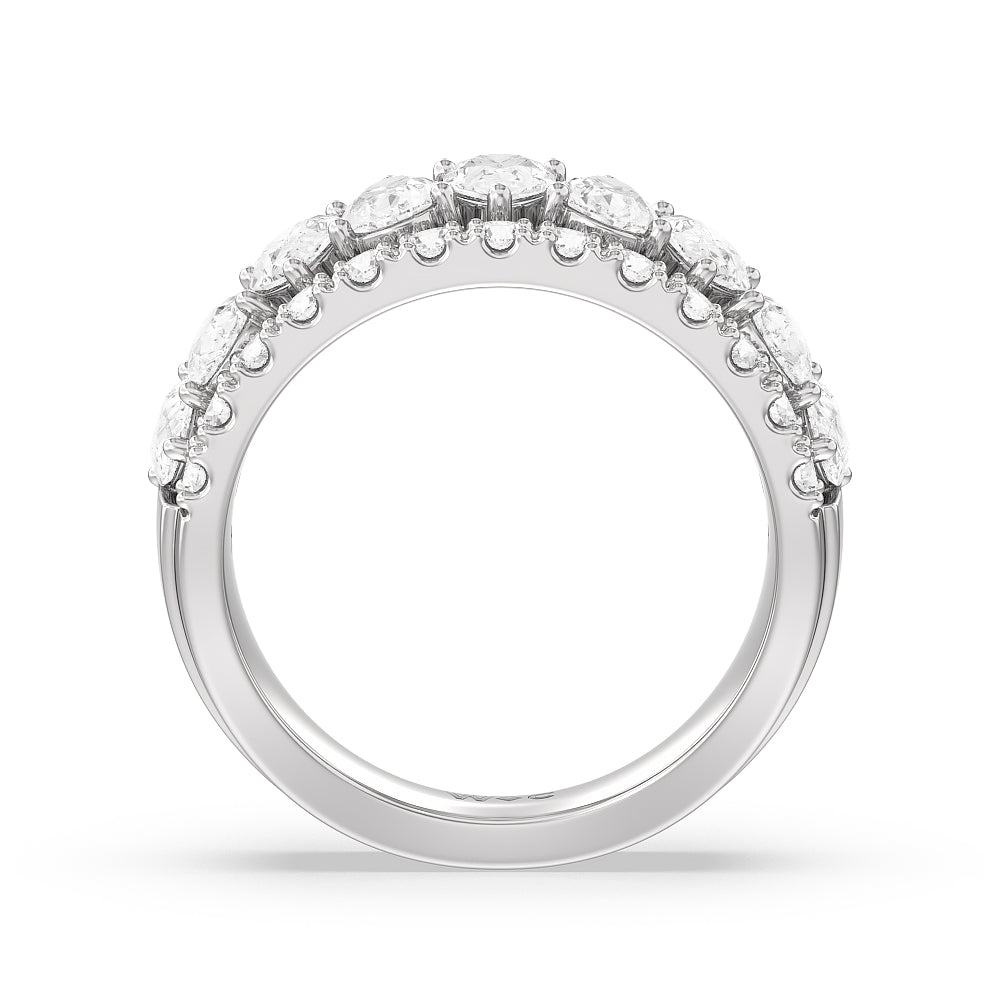 The Crosby Anniversary Ring (G/H SI+) with Platinum / Natural / 3 1/4 Cut Diamond in 14KT Platinum / Natural / 3 1/4 view 2

