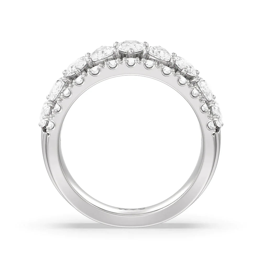 The Crosby Anniversary Ring (E+ VS+) with Platinum / Lab / 3 1/4 Cut Diamond in 14KT Platinum / Lab / 3 1/4 view 2
