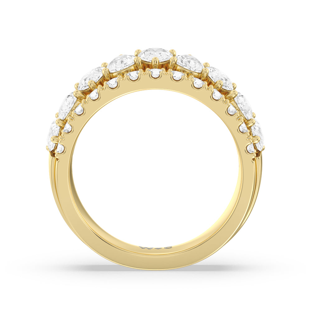 The Crosby Anniversary Ring (G/H SI+) with 18KT Yellow Gold / Natural / 3 1/4 Cut Diamond in 14KT Yellow Gold / Natural / 3 1/4 view 2
