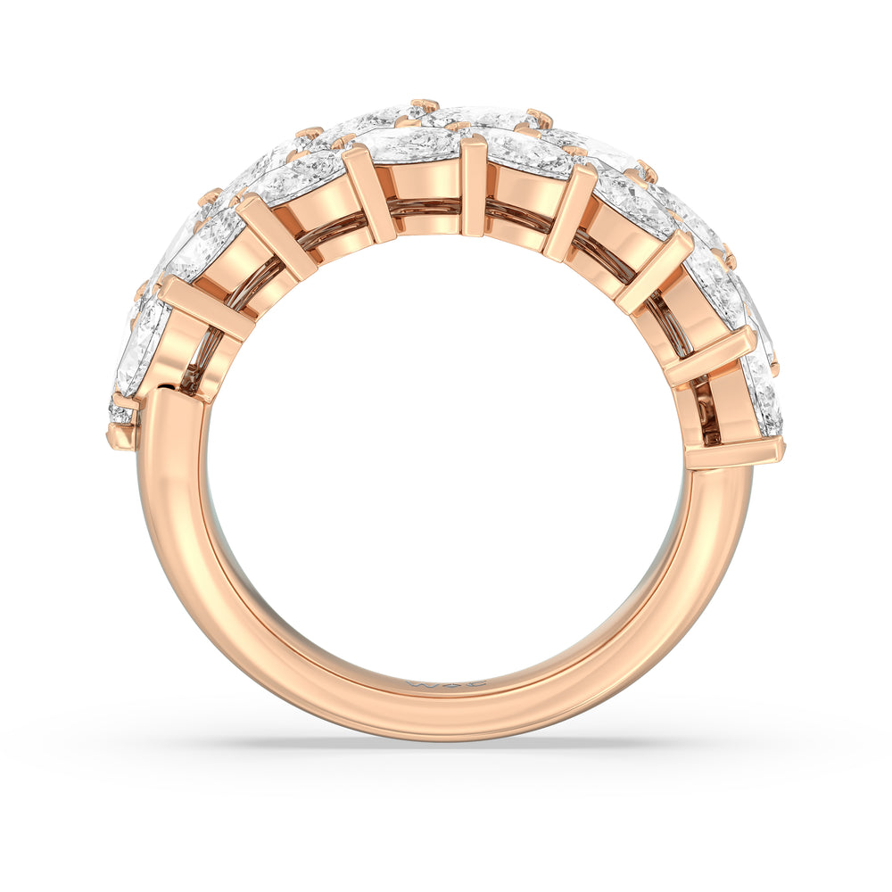 The Edge Anniversary Ring with 18KT Rose Gold / Natural / 3 1/5 Cut Diamond in 14KT Rose Gold / Natural / 3 1/5 view 2
