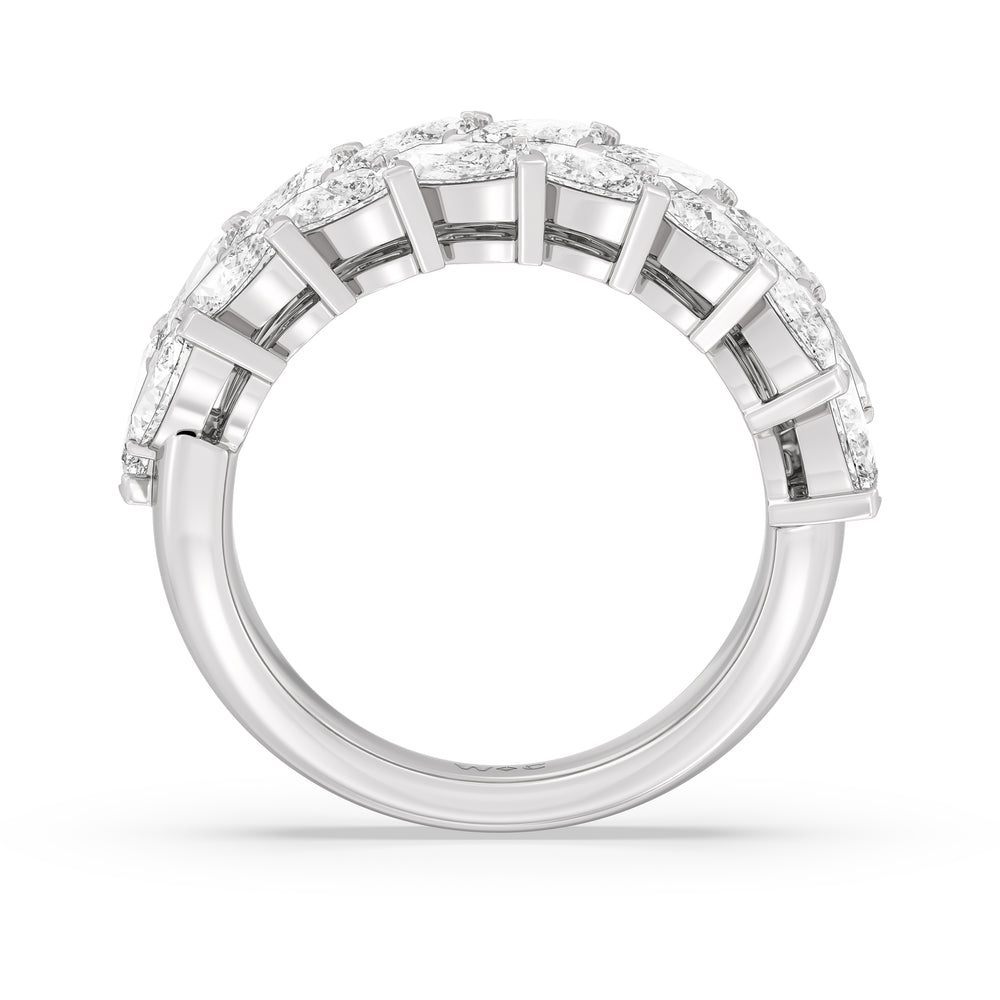 The Edge Anniversary Ring with Platinum / Natural / 3 1/5 Cut Diamond in 14KT Platinum / Natural / 3 1/5 view 2
