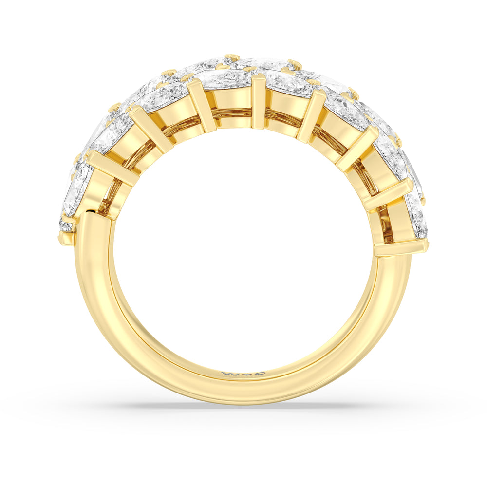The Edge Anniversary Ring with 18KT Yellow Gold / Natural / 3 1/5 Cut Diamond in 14KT Yellow Gold / Natural / 3 1/5 view 2
